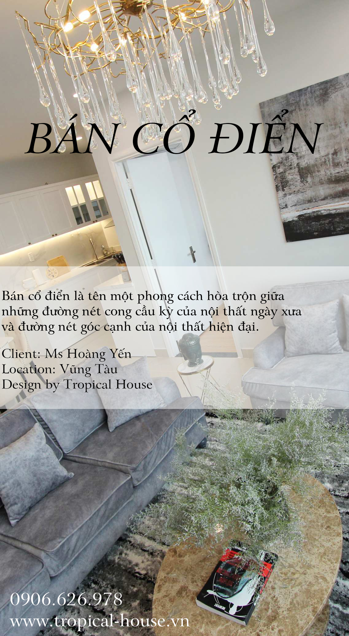 THI CÔNG CĂN HỘ PHONG CÁCH BÁN CỔ ĐIỂN ẤM ÁP SANG TRỌNG